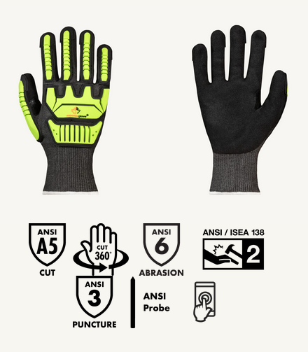 Superior Glove® TenActiv™ S18TAPNVB Micropore Nitrile Coated A5 Impact Glove